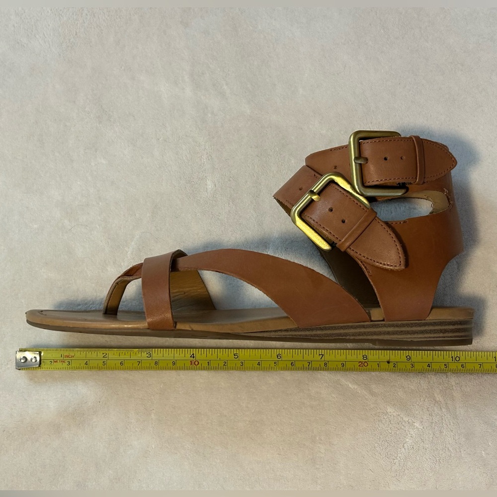 Franco Sarto sandals size 8 womens Glinda Camelot LE brown summer gladiator shoe - Picture 8 of 9